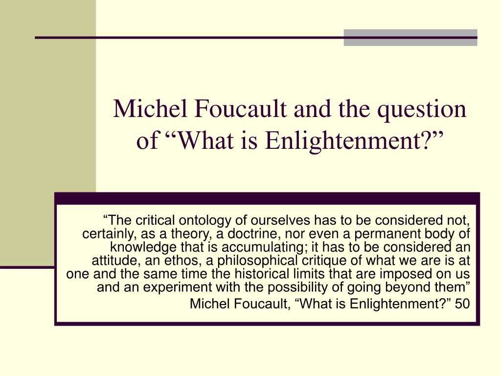 an answer to the question what is enlightenment summary