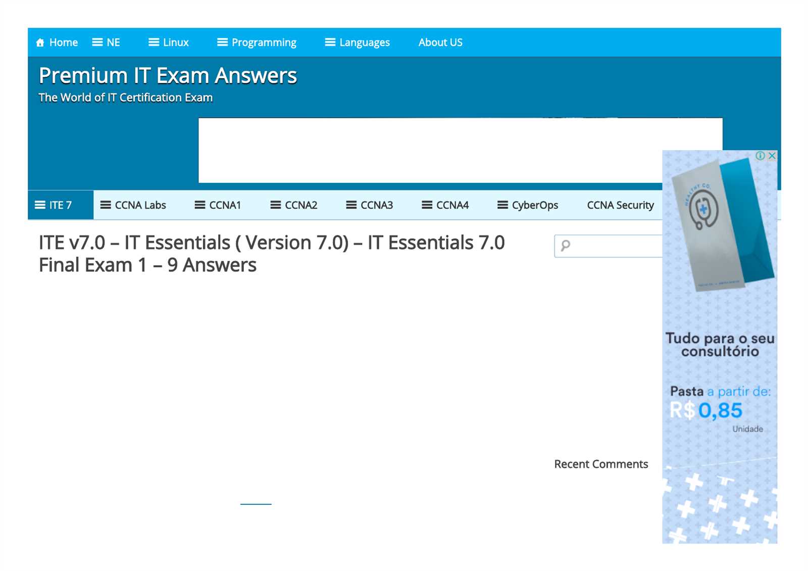 cisco it essentials practice final exam answers