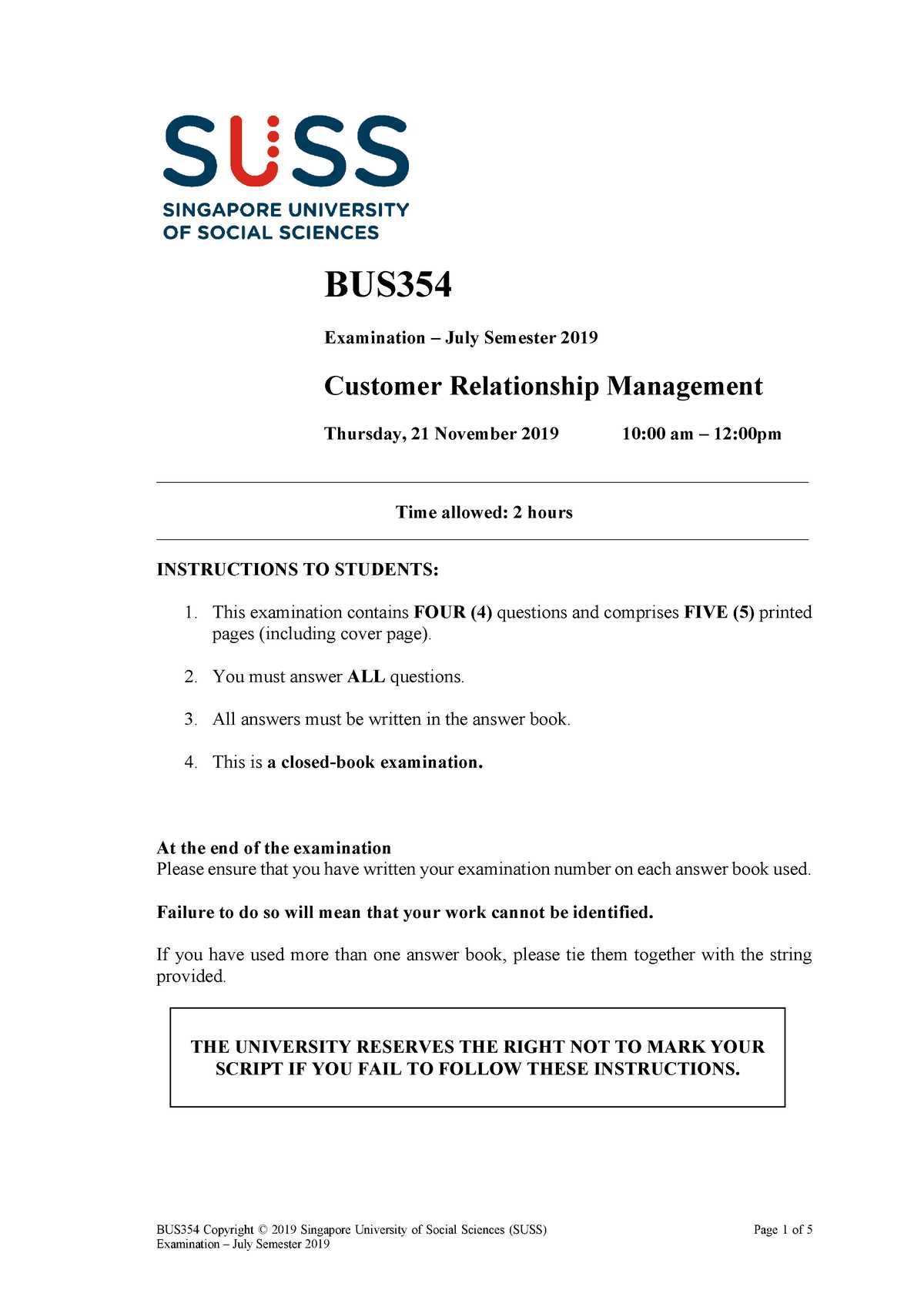 customer relationship management exam questions and answers