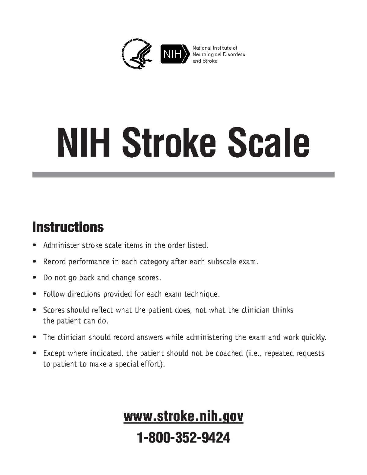 nihss exam answers