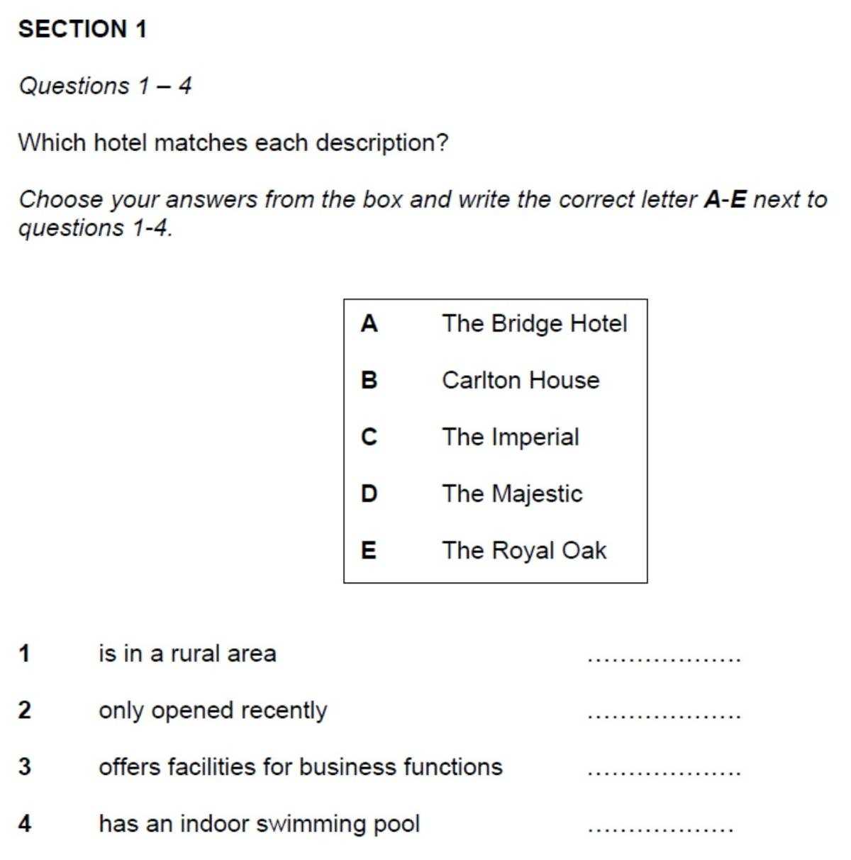 written exam sample questions answers