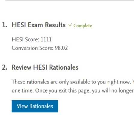 hesi exam answers