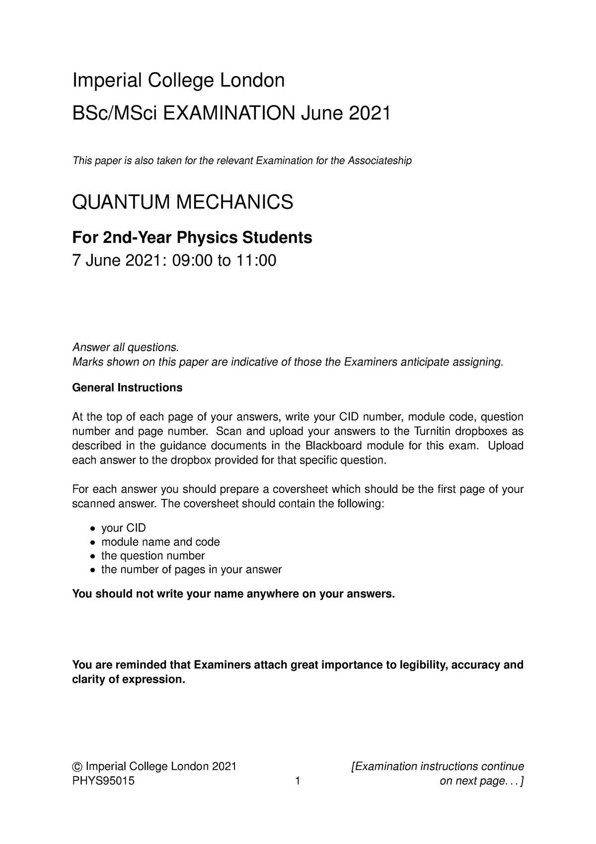 quantum physics exam questions and answers