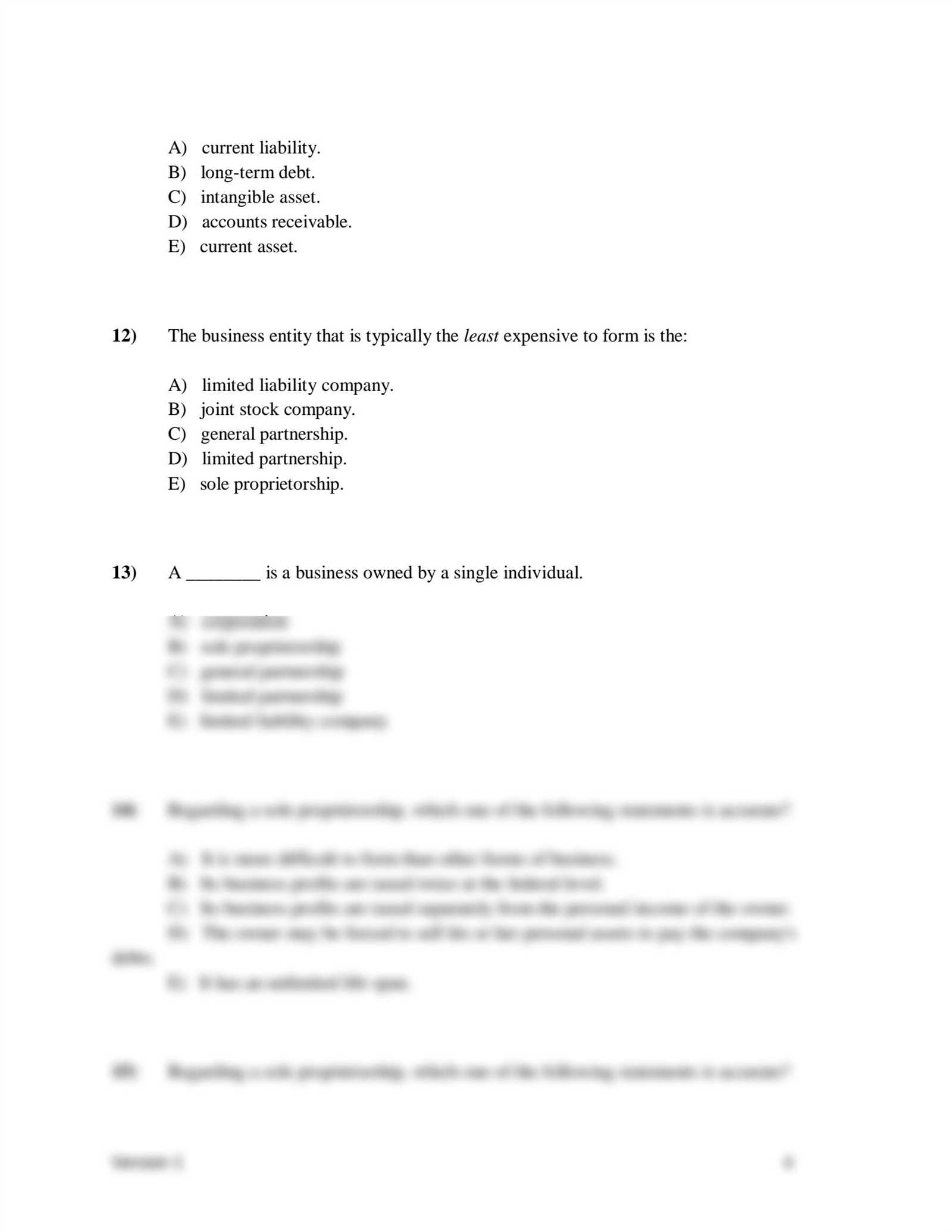 corporate finance final exam questions and answers