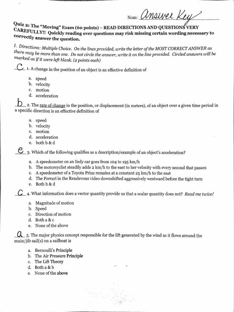 physics exam 2 answers