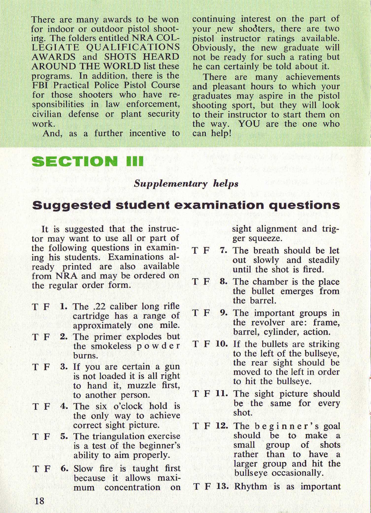 nra basic pistol exam answers