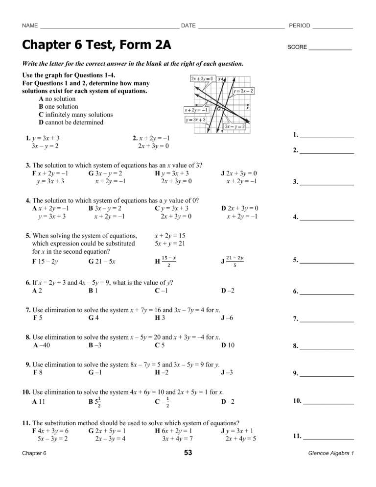 chapter 6 test form 2d answers