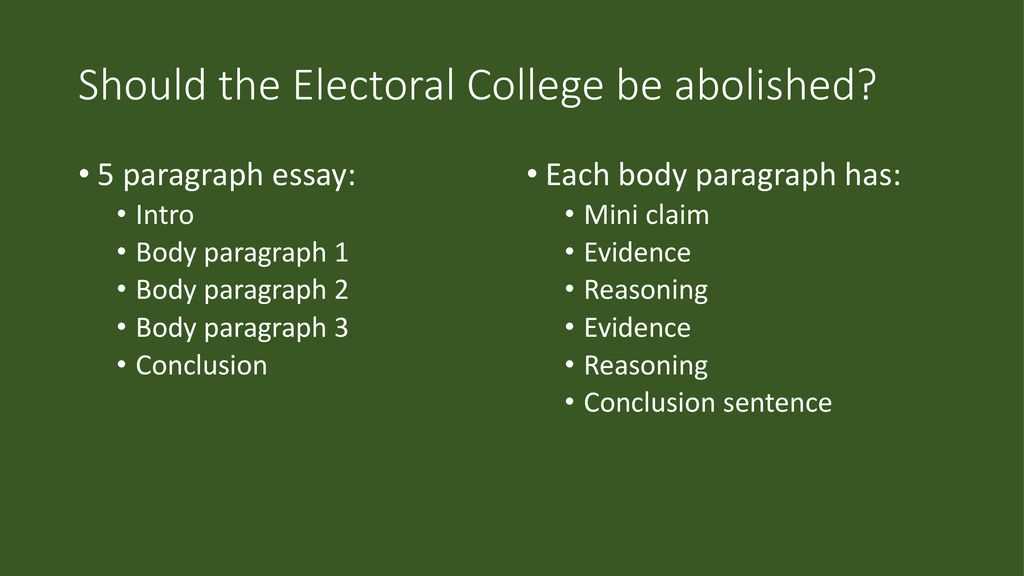 dbq electoral college answers