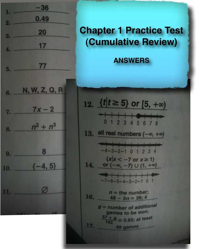 algebra 2 chapter 1 test review answers