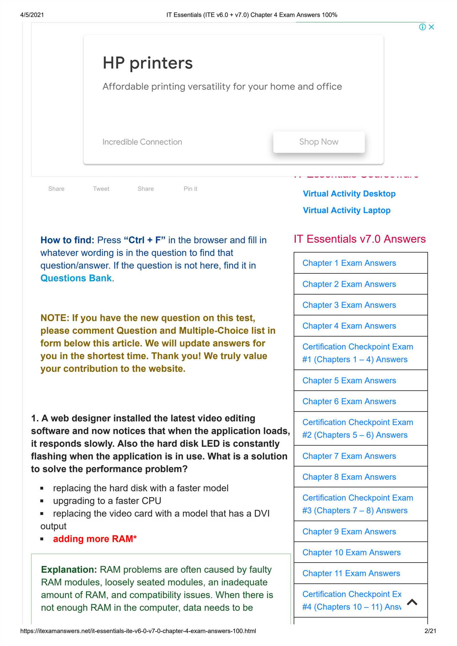 it essentials chapter 10 11 checkpoint exam answers