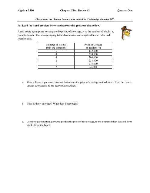 algebra 2 chapter 4 review answers