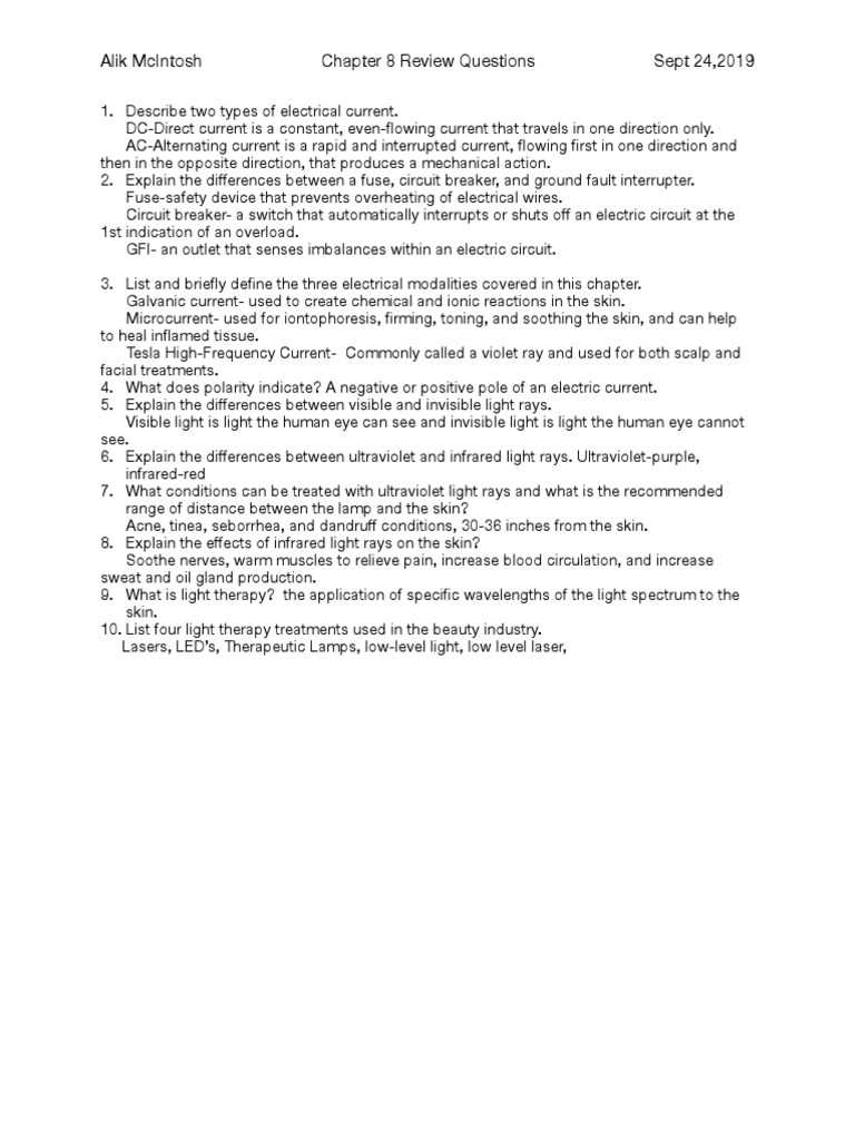 milady exam review book answer key