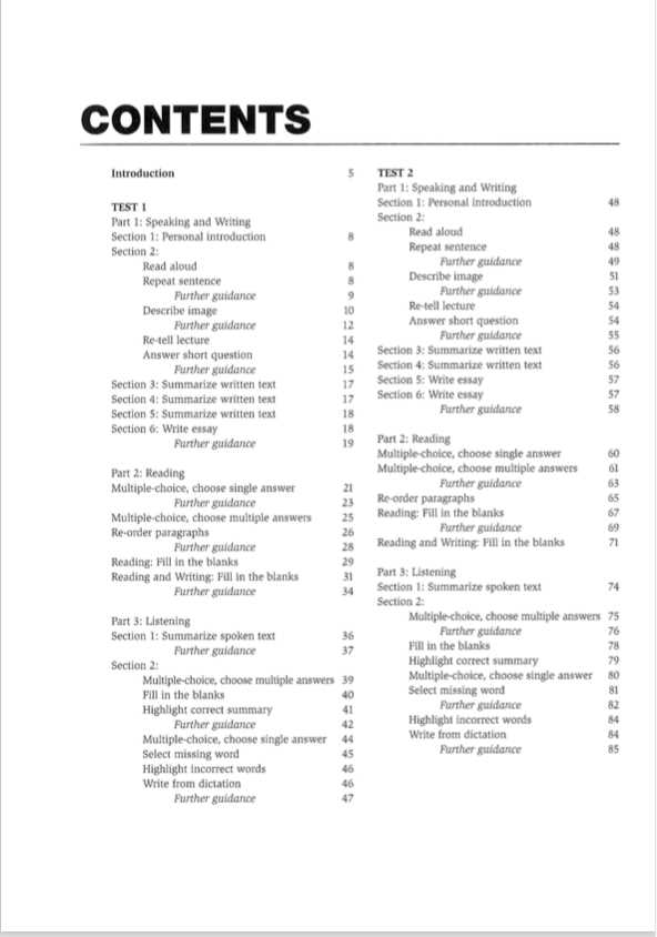 pte exam questions and answers