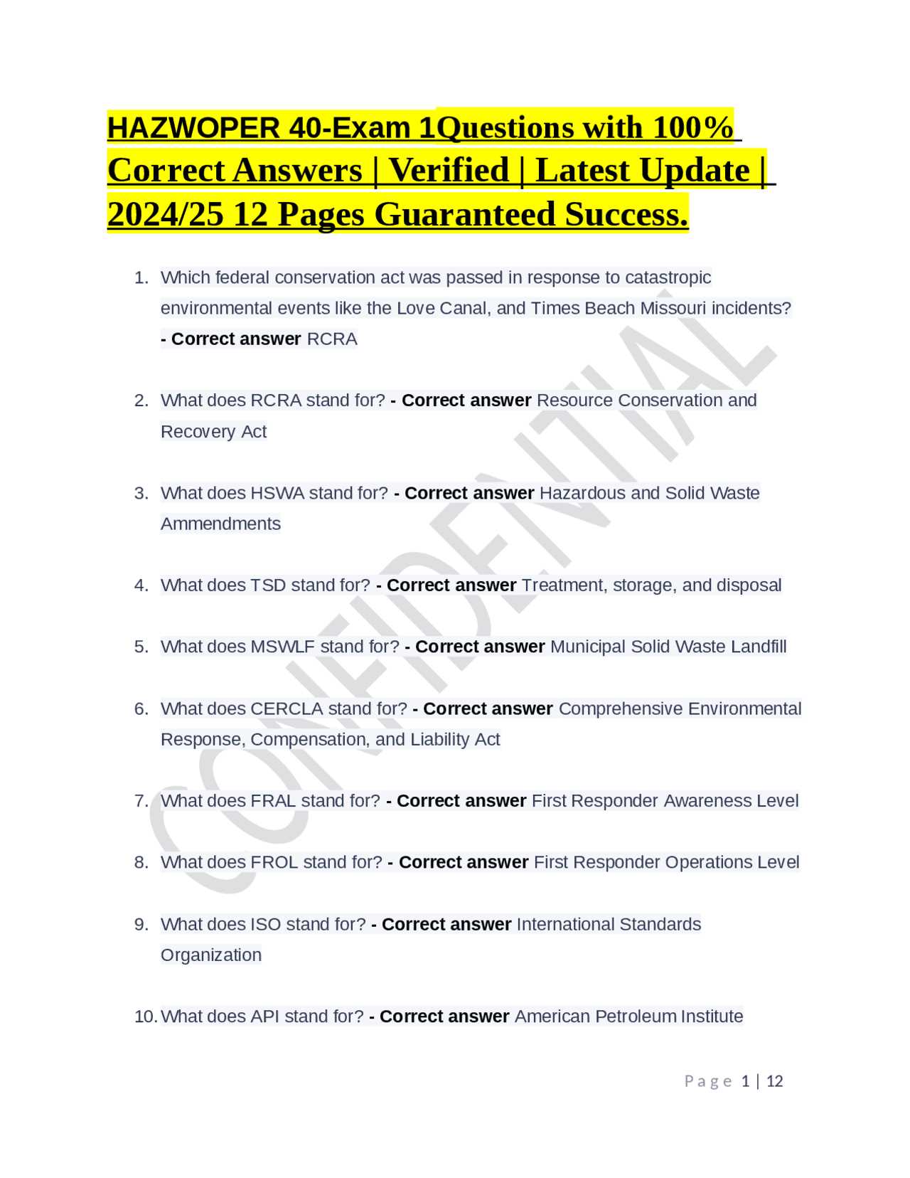 hazwoper 40 test answers