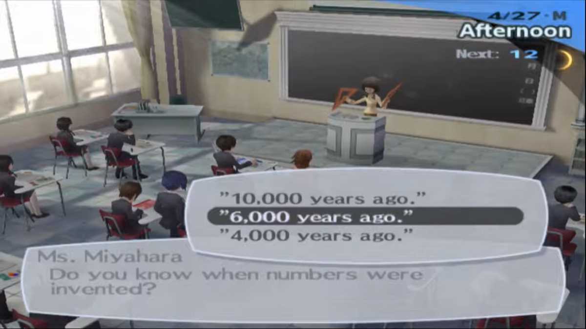 persona 3 second exam answers