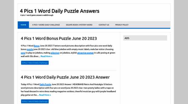 4 pics one word daily puzzle answers