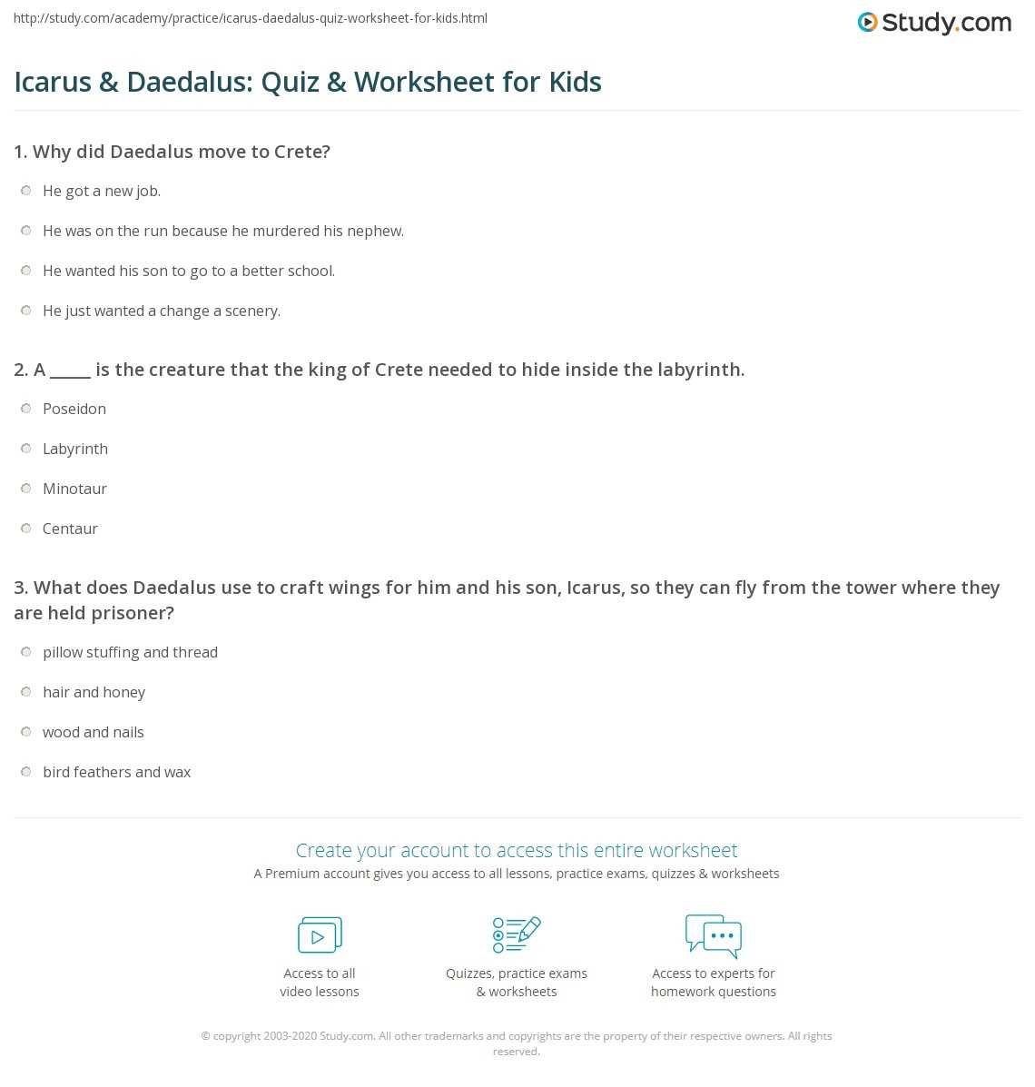 daedalus and icarus answer key