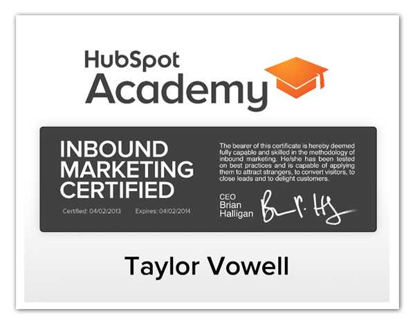 hubspot academy inbound marketing exam answers