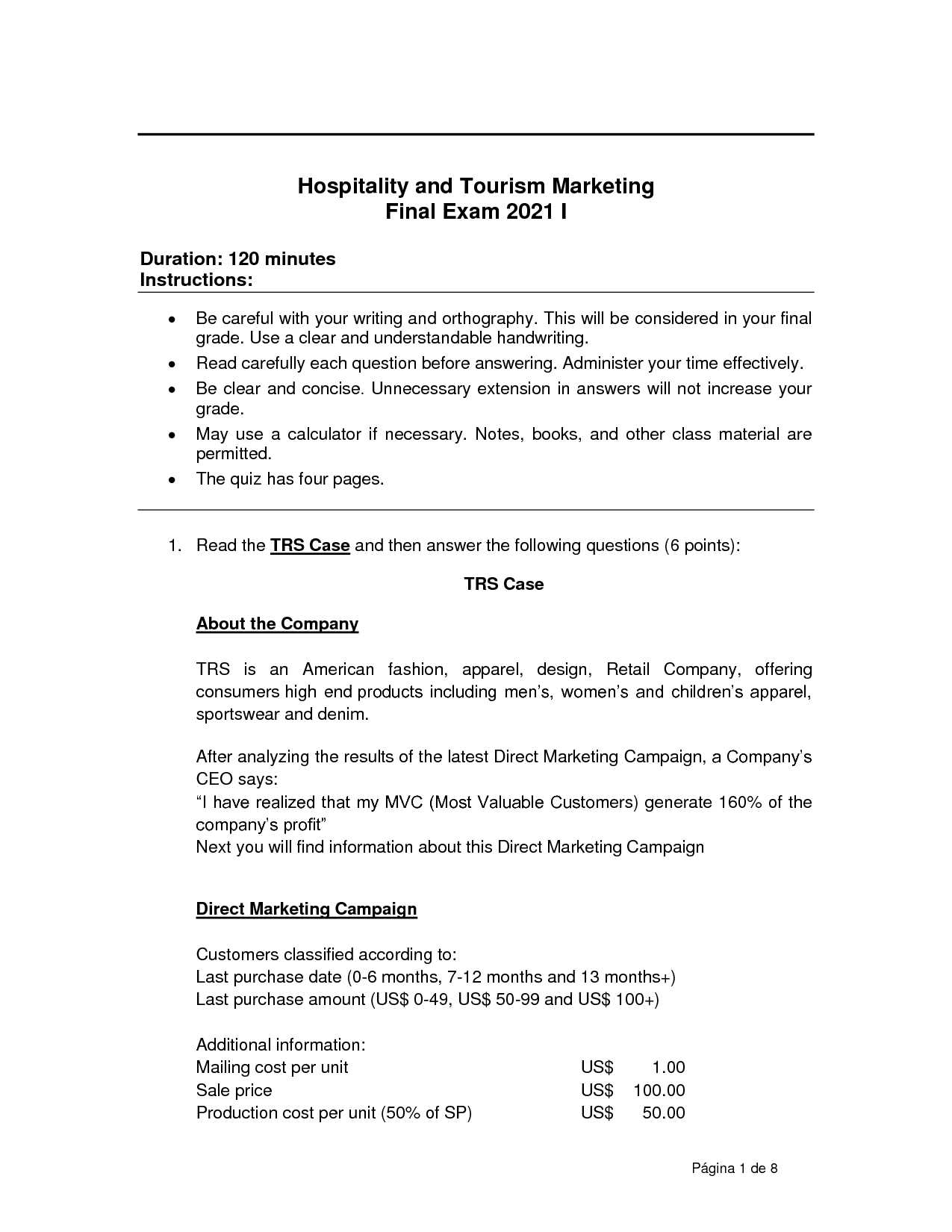 hotel management exam questions and answers