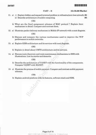 mobile computing exam questions and answers