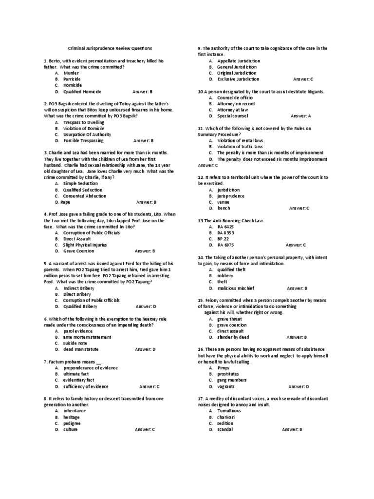 nc jurisprudence exam answers