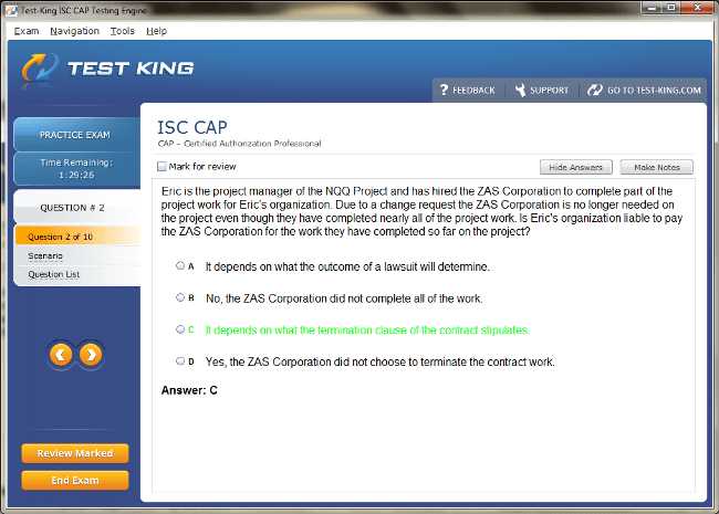 cap exam questions and answers