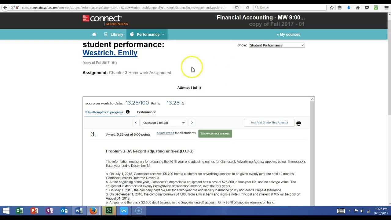 mcgraw hill connect financial accounting exam 1 answers