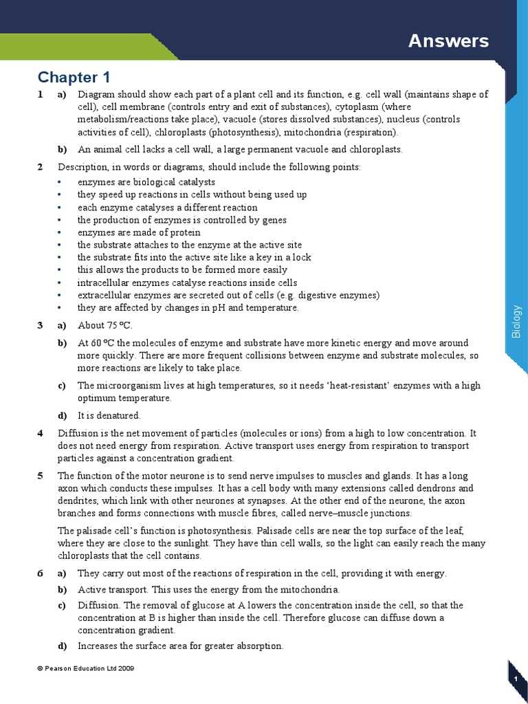 pearson biology textbook answer key