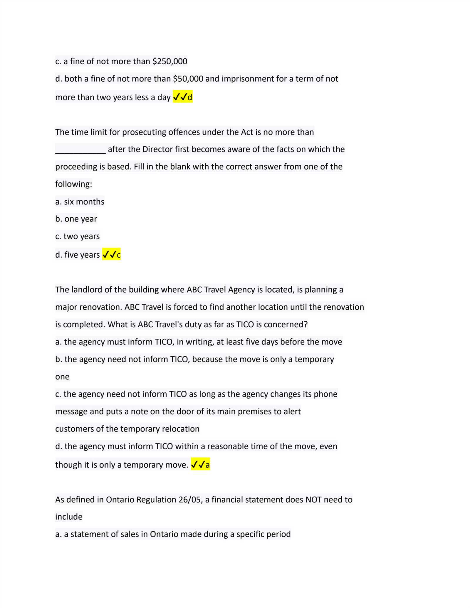 tico sample exam answers