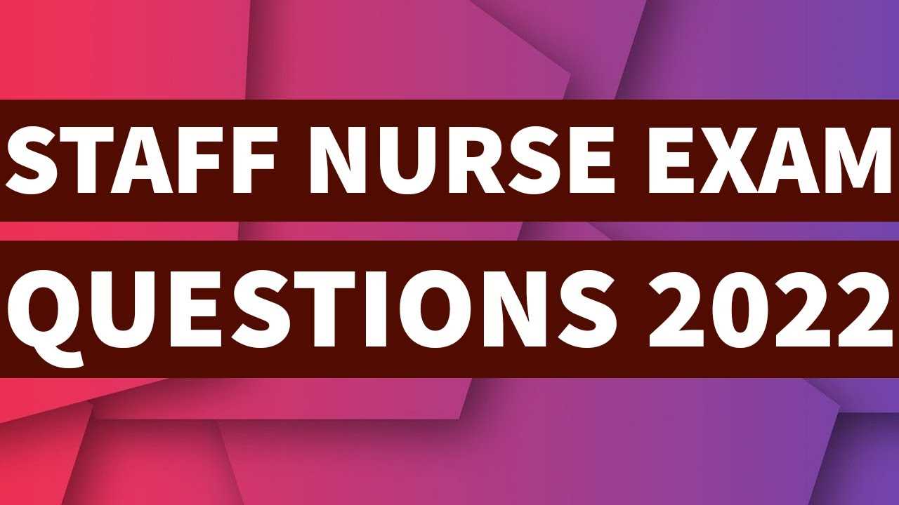 nursing job exam questions and answers