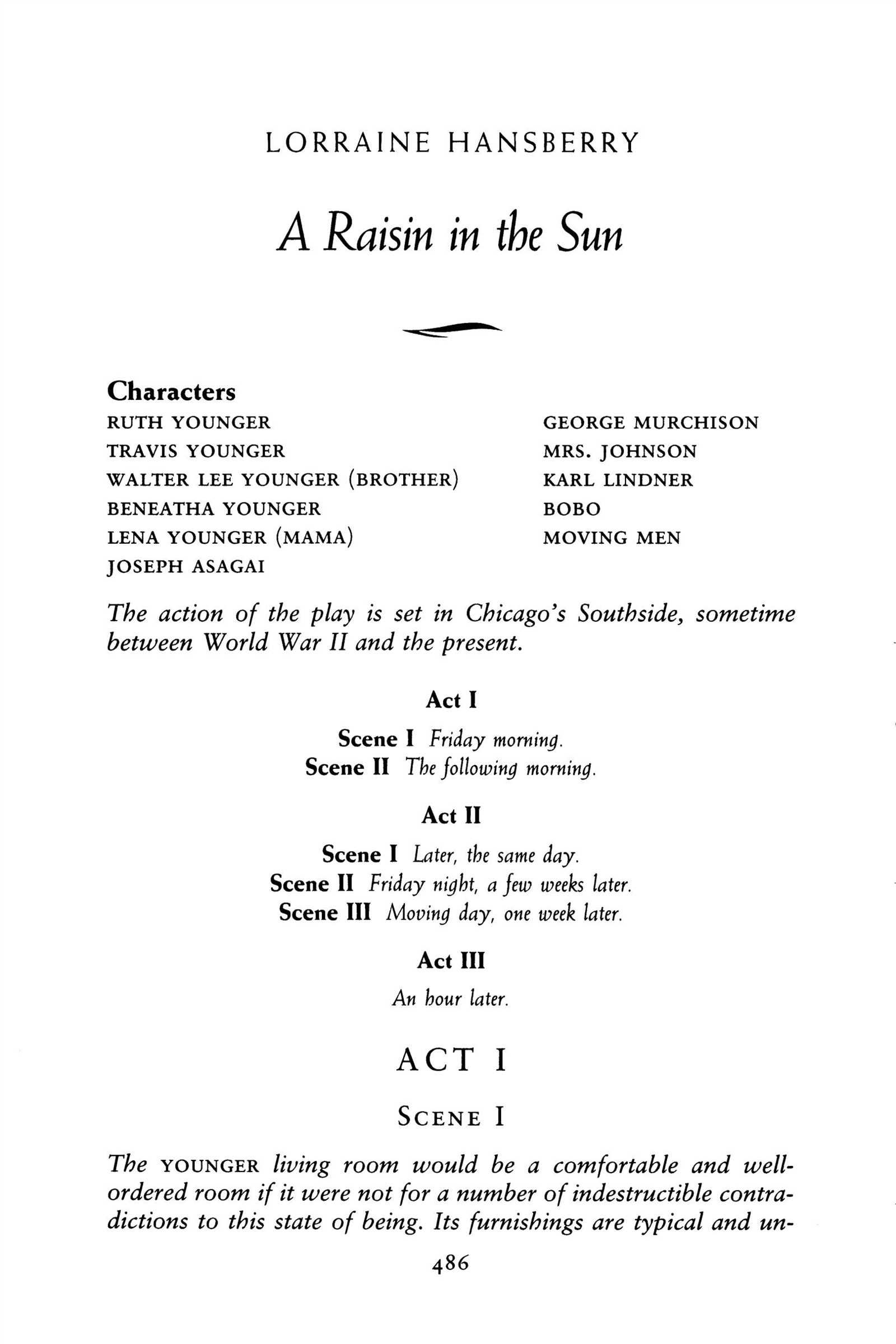 a raisin in the sun questions and answers act 1