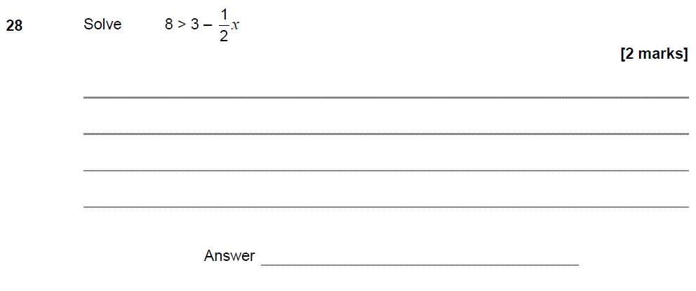 inequalities exam questions answers