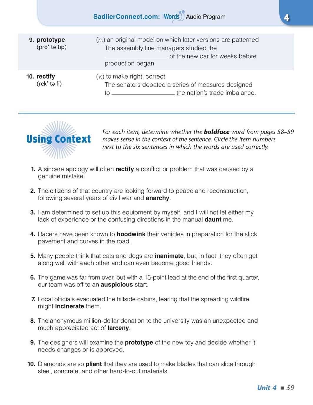 vocab workshop level b unit 5 answers