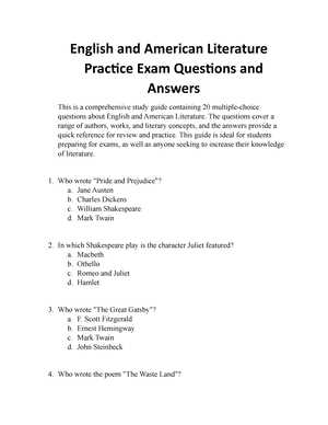 pride and prejudice exam questions and answers