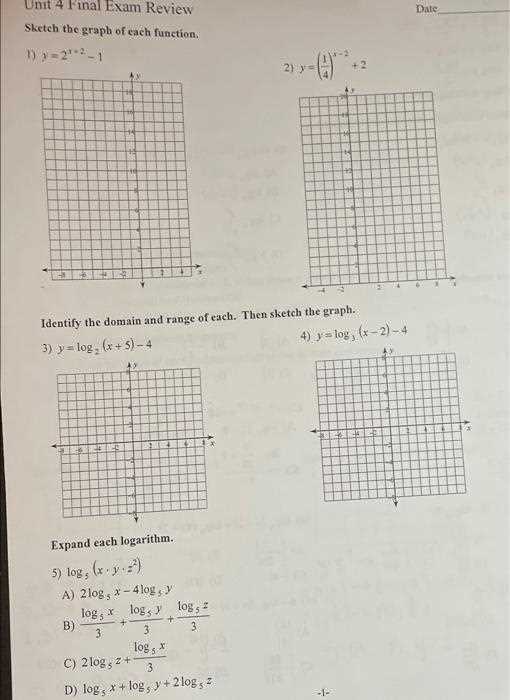 final exam review algebra 2 answers