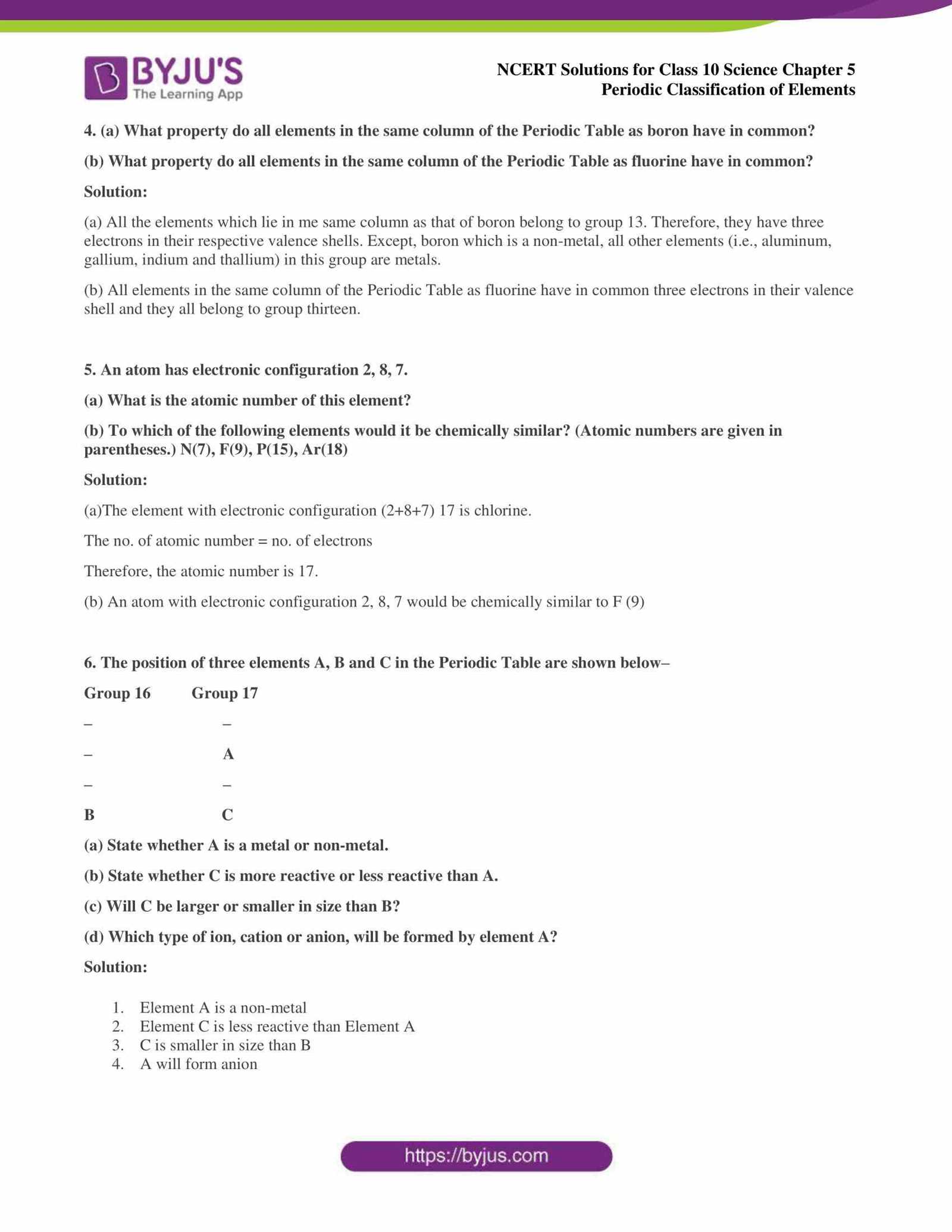 electron arrangement in atoms 5.2 answers