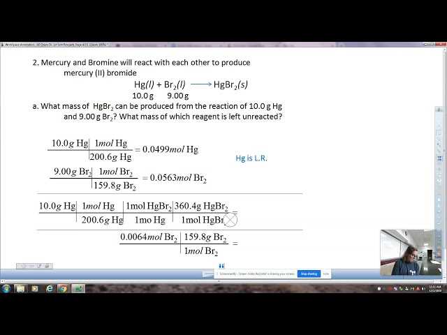 chemistry 1st semester exam review answers