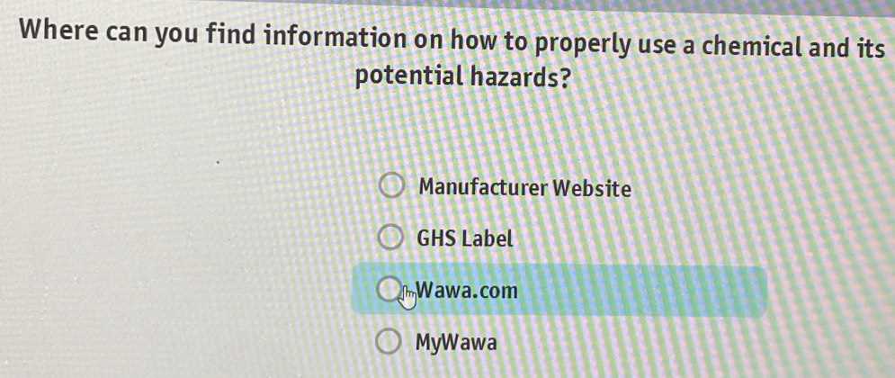 wawa exam answers