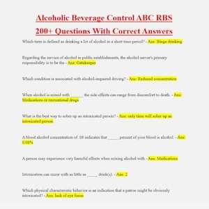 alcoholic beverage control exam answers