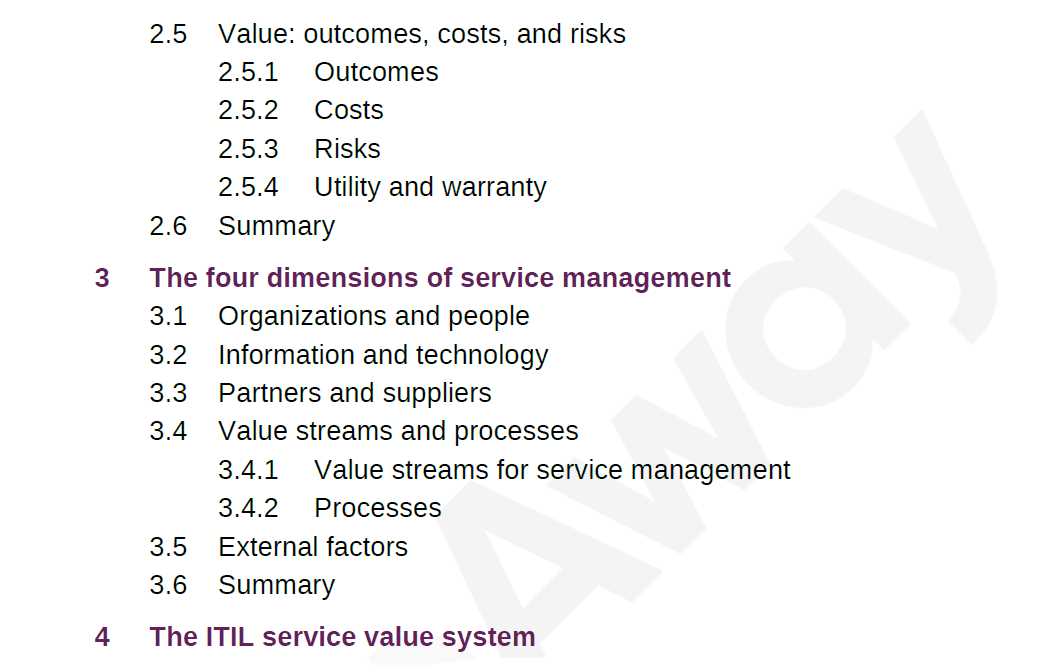 itil v4 exam answers