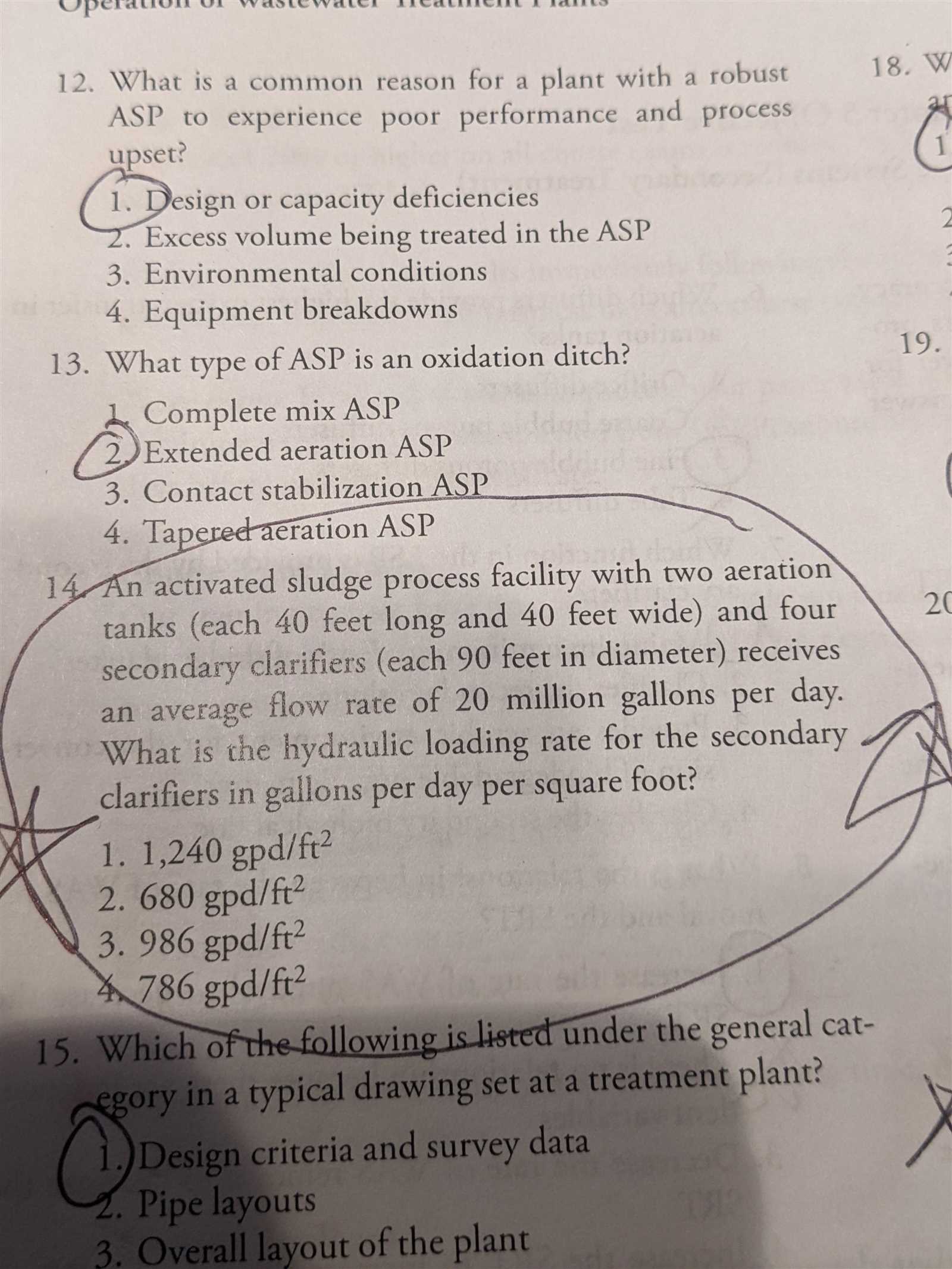 wastewater math problems and answers