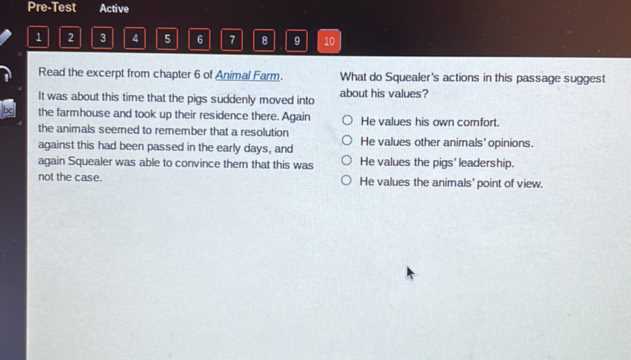 animal farm final exam answer key