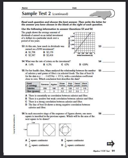 algebra 1 end of course practice answers