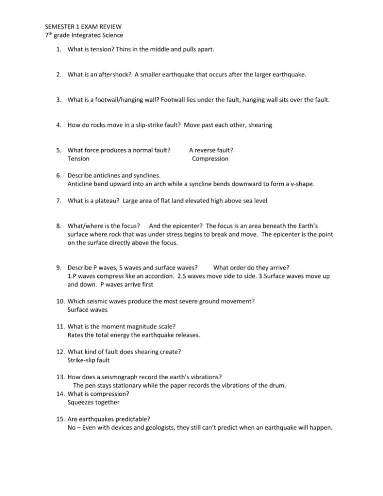 integrated science form 2 exam paper with answer