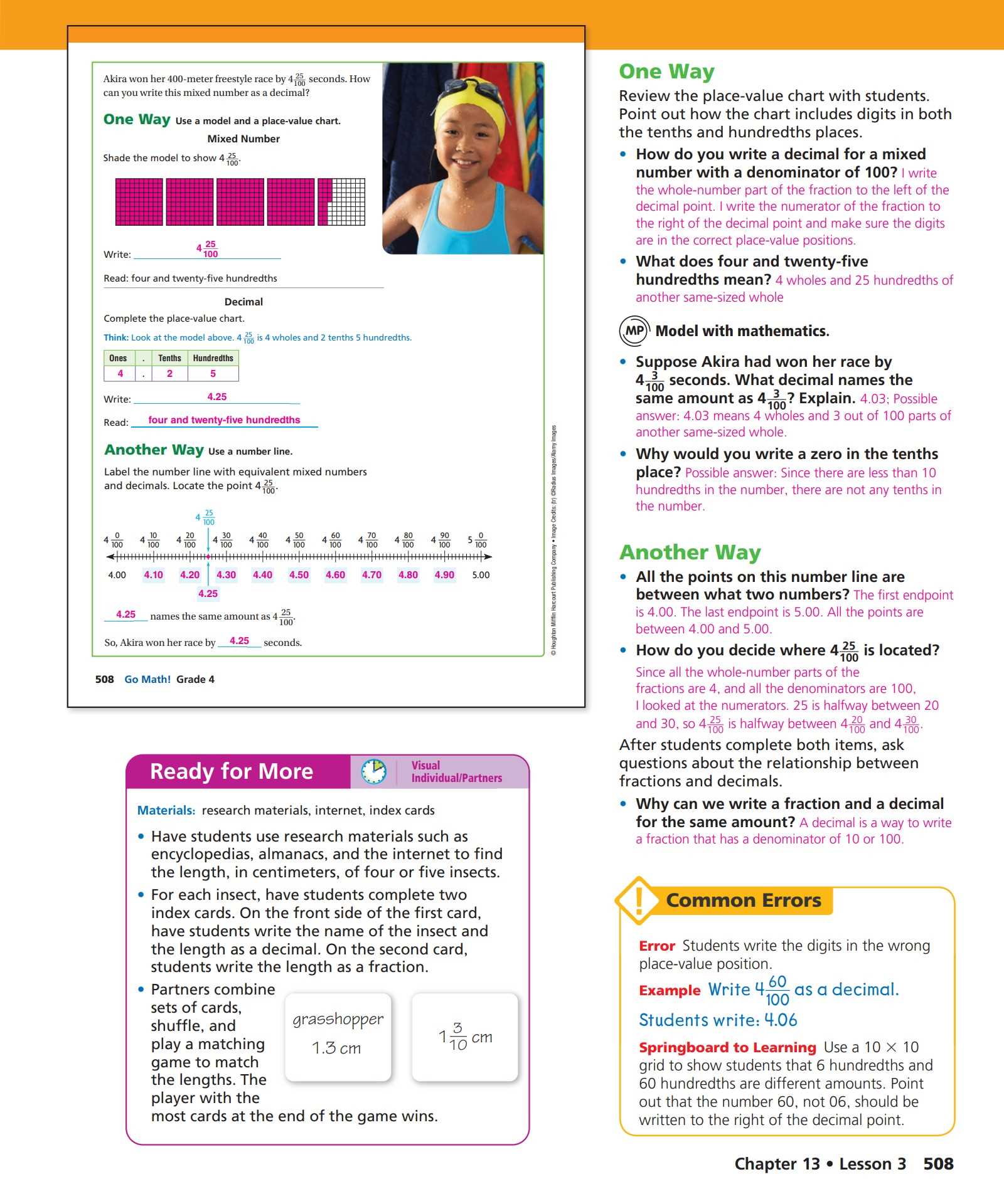 go math grade 4 answer key chapter 8