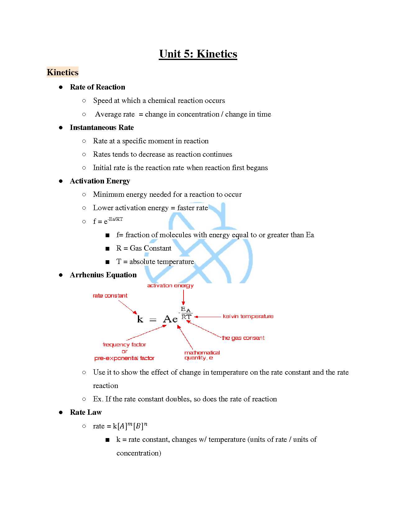 chemistry unit 5 review answers