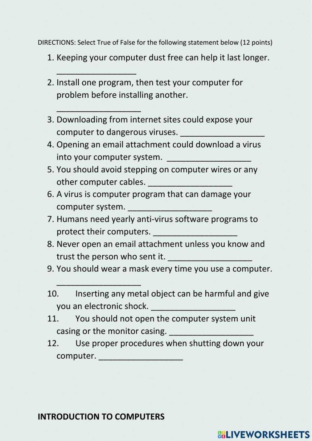 introduction to computer science exam questions and answers