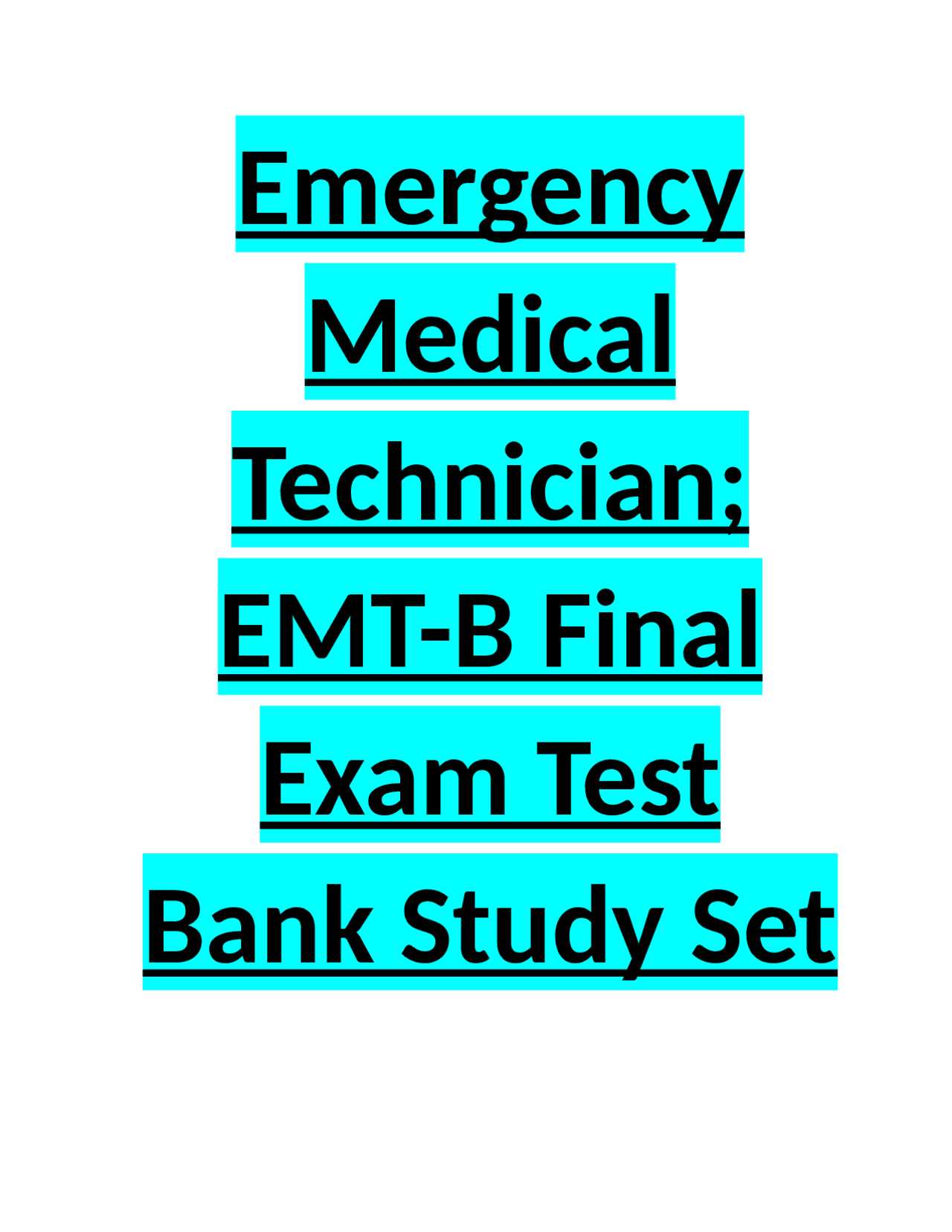 jblearning emt final exam answers