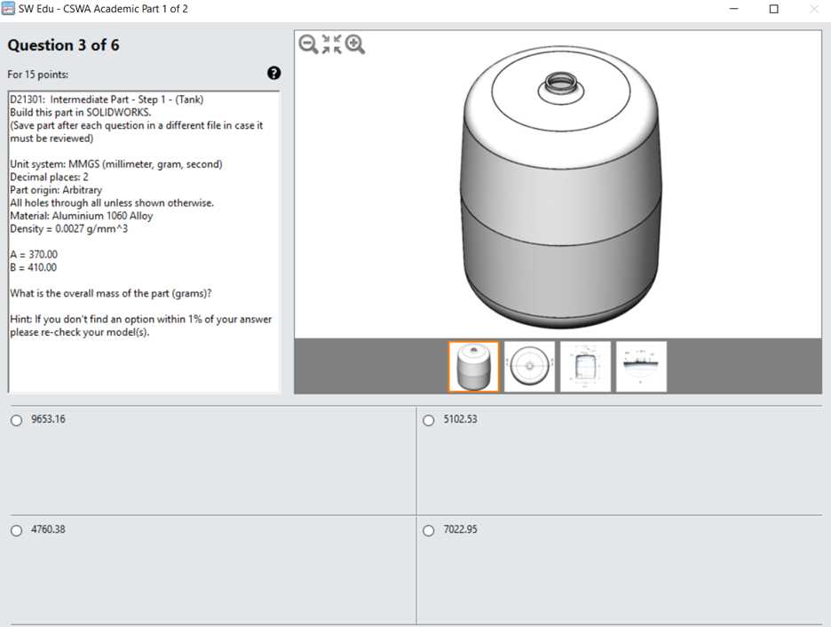 solidworks cswa exam answers