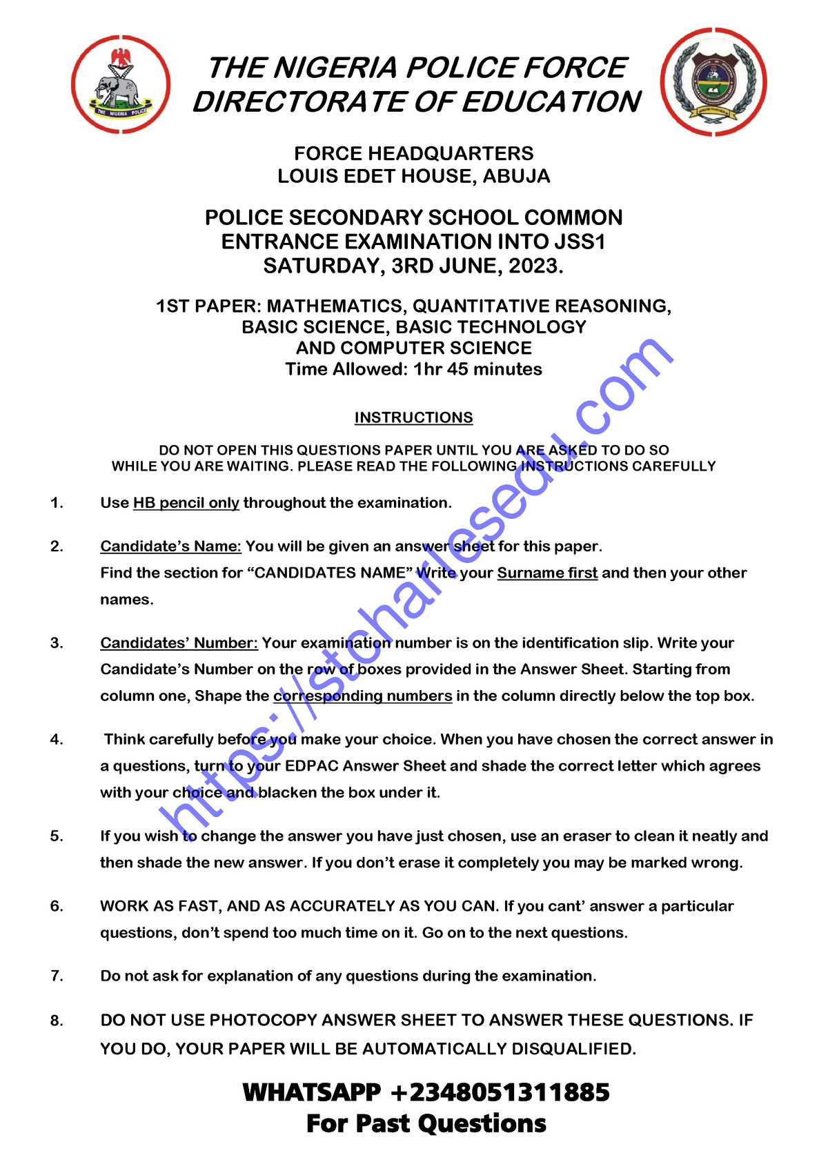 common entrance exam questions and answers
